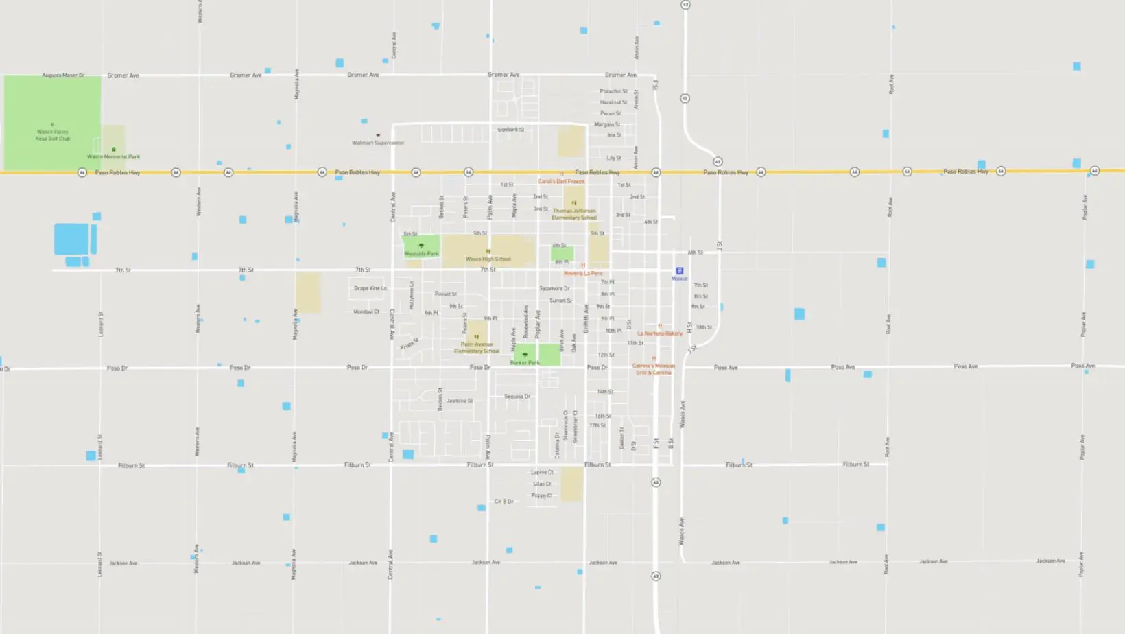Map of Wasco